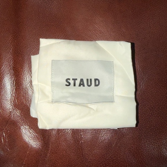 ‼️ NEW Staud Orange Leather Bean Shoulder Bag - Picture 12 of 12